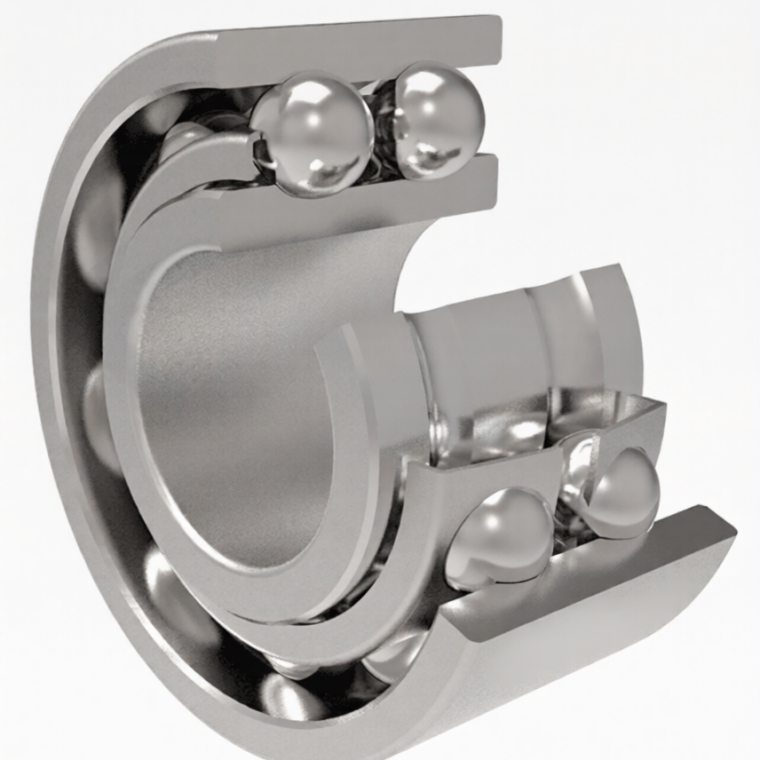 dvojradove gulkove lozisko s kosouhlym stykom-ezremove