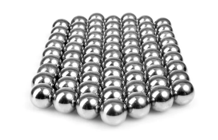 exposed-metal-gray-balls-rows