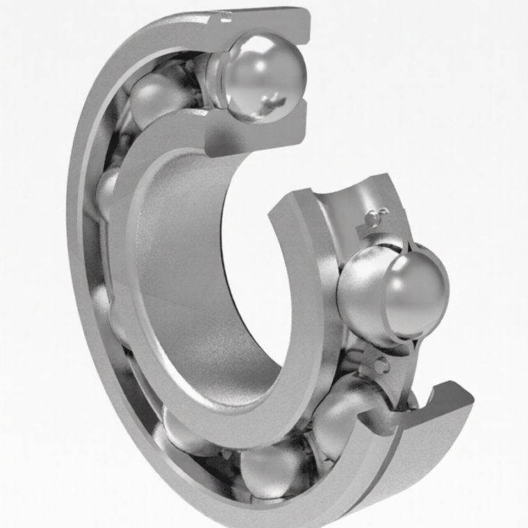 jednoradove gulkove loziska s N-drazkou-ezremove