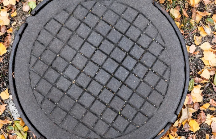 metal-manhole-cover-sewer-well-closeup-city-park-top-view